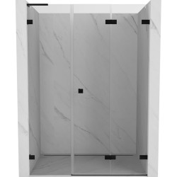 MEXEN/S - Lunar-F L skládací sprchové dveře pravé 125, transparent, černá (836SL-125-050-70-00-P)