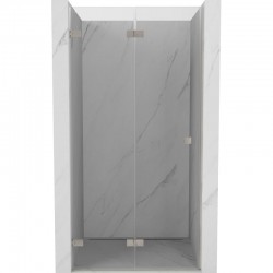 MEXEN/S - Lunar-F skládací sprchové dveře levé 85, transparent, nikl kartáčovaný (836-085-000-97-00-L)