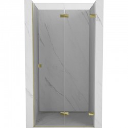 MEXEN/S - Lunar-F skládací sprchové dveře pravé 70, transparent, zlatá (836-070-000-50-00-P)