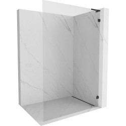 MEXEN/S - Lunar L Sprchová zástěna WALK-IN pravá 90 x 200, transparent 8 mm, černá (830L-090-000-70-00-P)