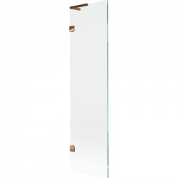 MEXEN/S - Lunar L vanová zástěna FIX 50 x 150, transparent, růžové zlato (897L-050-000-60-00)