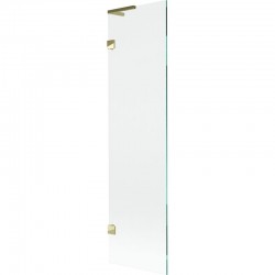 MEXEN/S - Lunar L vanová zástěna FIX 50 x 150, transparent, zlatá (897L-050-000-50-00)