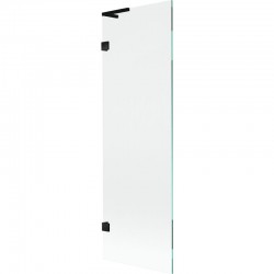 MEXEN/S - Lunar L vanová zástěna FIX 60 x 150, transparent, černá (897L-060-000-70-00)