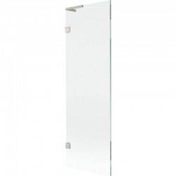 MEXEN/S - Lunar L vanová zástěna FIX 60 x 150, transparent, nikl kartáčovaný (897L-060-000-97-00)