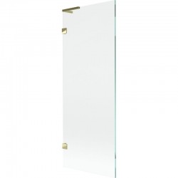 MEXEN/S - Lunar L vanová zástěna FIX 70 x 150, transparent, zlatá (897L-070-000-50-00)