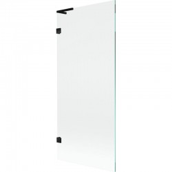 MEXEN/S - Lunar L vanová zástěna FIX 80 x 150, transparent, černá (897L-080-000-70-00)