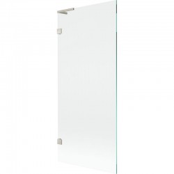 MEXEN/S - Lunar L vanová zástěna FIX 80 x 150, transparent, nikl kartáčovaný (897L-080-000-97-00)