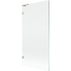 MEXEN/S - Lunar L vanová zástěna FIX 90 x 150, transparent, nikl kartáčovaný (897L-090-000-97-00)