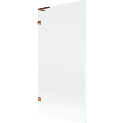 MEXEN/S - Lunar L vanová zástěna FIX 90 x 150, transparent, růžové zlato (897L-090-000-60-00)