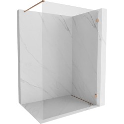 MEXEN/S - Lunar Sprchová zástěna WALK-IN pravá 90 x 200, transparent 8 mm, měď kartáčovaná (830-090-000-65-00-P)