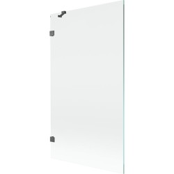 MEXEN/S - Lunar vanová zástěna FIX 100 x 150, transparent, grafit kartáčovaná (897-100-000-66-00)