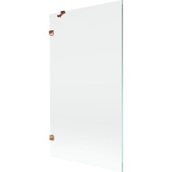 MEXEN/S - Lunar vanová zástěna FIX 100 x 150, transparent, růžové zlato (897-100-000-60-00)