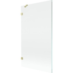 MEXEN/S - Lunar vanová zástěna FIX 100 x 150, transparent, zlatá kartáčovaná (897-100-000-55-00)
