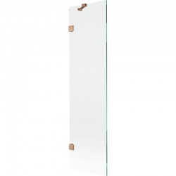 MEXEN/S - Lunar vanová zástěna FIX 50 x 150, transparent, měď kartáčovaná (897-050-000-65-00)