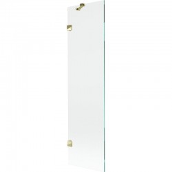 MEXEN/S - Lunar vanová zástěna FIX 50 x 150, transparent, zlatá (897-050-000-50-00)
