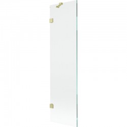 MEXEN/S - Lunar vanová zástěna FIX 50 x 150, transparent, zlatá kartáčovaná (897-050-000-55-00)