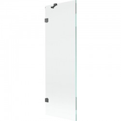 MEXEN/S - Lunar vanová zástěna FIX 60 x 150, transparent, grafit kartáčovaná (897-060-000-66-00)