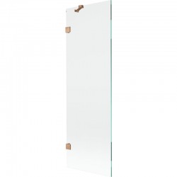 MEXEN/S - Lunar vanová zástěna FIX 60 x 150, transparent, měď kartáčovaná (897-060-000-65-00)