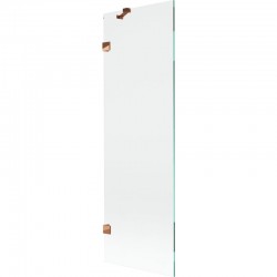 MEXEN/S - Lunar vanová zástěna FIX 60 x 150, transparent, růžové zlato (897-060-000-60-00)