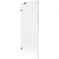 MEXEN/S - Lunar vanová zástěna FIX 70 x 150, transparent, měď kartáčovaná (897-070-000-65-00)