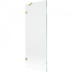 MEXEN/S - Lunar vanová zástěna FIX 70 x 150, transparent, zlatá kartáčovaná (897-070-000-55-00)