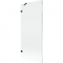 MEXEN/S - Lunar vanová zástěna FIX 80 x 150, transparent, grafit kartáčovaná (897-080-000-66-00)