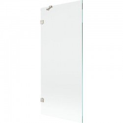 MEXEN/S - Lunar vanová zástěna FIX 80 x 150, transparent, nikl kartáčovaný (897-080-000-97-00)