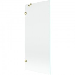 MEXEN/S - Lunar vanová zástěna FIX 80 x 150, transparent, zlatá (897-080-000-50-00)