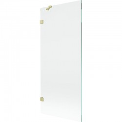 MEXEN/S - Lunar vanová zástěna FIX 80 x 150, transparent, zlatá kartáčovaná (897-080-000-55-00)