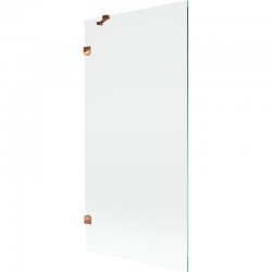 MEXEN/S - Lunar vanová zástěna FIX 90 x 150, transparent, růžové zlato (897-090-000-60-00)