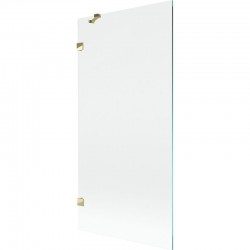 MEXEN/S - Lunar vanová zástěna FIX 90 x 150, transparent, zlatá (897-090-000-50-00)