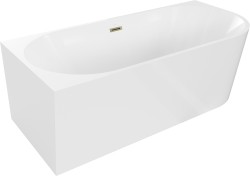MEXEN/S - Mia vana volně stojící levá 170 x 80, biała, sifon zlatý (52691708000L-50)