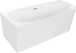 MEXEN/S - Mia vana volně stojící rohová levá 160 x 75, bílá, sifon a přepad chrom (52691607500L-01)