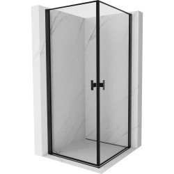 MEXEN/S - Mist-B Duo sprchový kout dveře křídlové 80 x 80, černá okraj, černá (8A2-080L-080P-70-70)