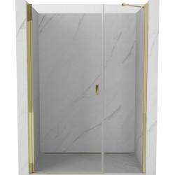 MEXEN/S - Mist-B sprchové dveře křídlové 95, transparent, zlatá (8A2-095-001-50-00)