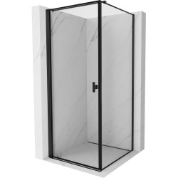 MEXEN/S - Mist-B sprchový kout dveře křídlové levá 90 x 90, černá okraj, černá (8A2T-090-090-70-70-L)