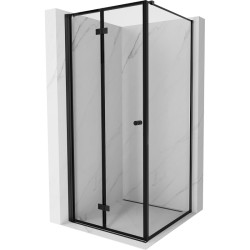 MEXEN/S - Mist-F sprchový kout skládací dveře levá 80 x 80, černá okraj, černá (8A6T-080-080-70-70-L)