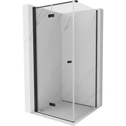 MEXEN/S - Mist-F sprchový kout skládací dveře levá 95 x 95, transparent, černá (8A6T-095-095-70-00-L)