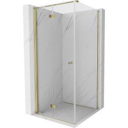 MEXEN/S - Mist-F sprchový kout skládací dveře levá 95 x 95, transparent, zlato (8A6T-095-095-50-00-L)