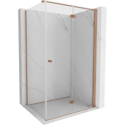 MEXEN/S - Mist-F sprchový kout skládací dveře pravá 80 x 95, transparent, měď kartáčovaná (8A6T-080-095-65-00-P)