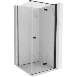 MEXEN/S - Mist-F sprchový kout skládací dveře pravá 95 x 95, transparent, černá (8A6T-095-095-70-00-P)