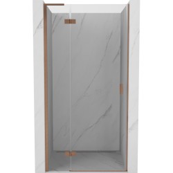 MEXEN/S - Mist-H L sprchové dveře křídlové levé 70, transparent, měď kartáčovaná (8A5L-070-000-65-00-L)