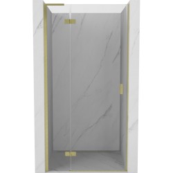 MEXEN/S - Mist-H L sprchové dveře křídlové levé 70, transparent, zlatá kartáčovaná (8A5L-070-000-55-00-L)