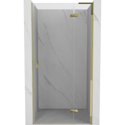MEXEN/S - Mist-H L sprchové dveře křídlové pravé 70, transparent, zlatá (8A5L-070-000-50-00-P)