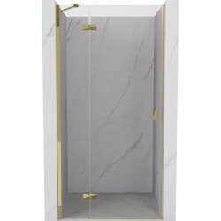 MEXEN/S - Mist-H sprchové dveře křídlové levé 75, transparent, zlatá (8A5-075-000-50-00-L)