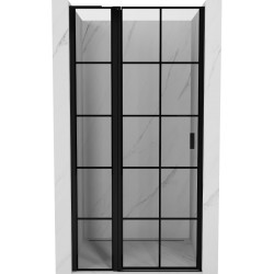 MEXEN/S - Mist L sprchové dveře křídlové levé 90, černá dekor, černá (8A4L-090-000-70-77-L)