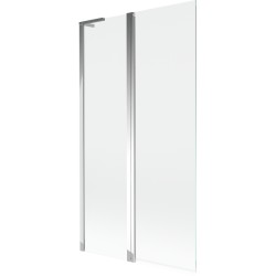 MEXEN/S - Mist L vanová zástěna 2-křídlová 100 x 150, transparent, chrom (8A9L-100-011-01-00)