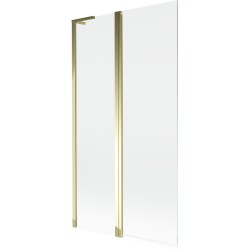 MEXEN/S - Mist L vanová zástěna 2-křídlová 100 x 150, transparent, zlatá (8A9L-100-011-50-00)