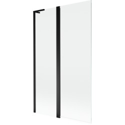 MEXEN/S - Mist L vanová zástěna 2-křídlová 110 x 150, transparent, černá (8A9L-110-011-70-00)