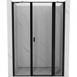 MEXEN/S - Mist sprchové dveře křídlové pravé 155, černý okraj, černá (8A4-155-001-70-70-P)